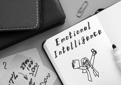 Career concept about Emotional Intelligence with phrase on the page.