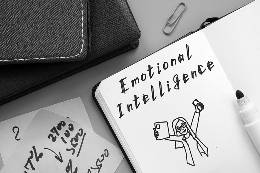 Career concept about Emotional Intelligence with phrase on the page.